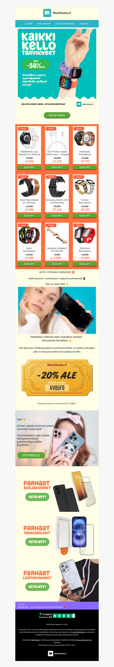 Päivitä kellon ilme helposti -50% hinnalla 💎