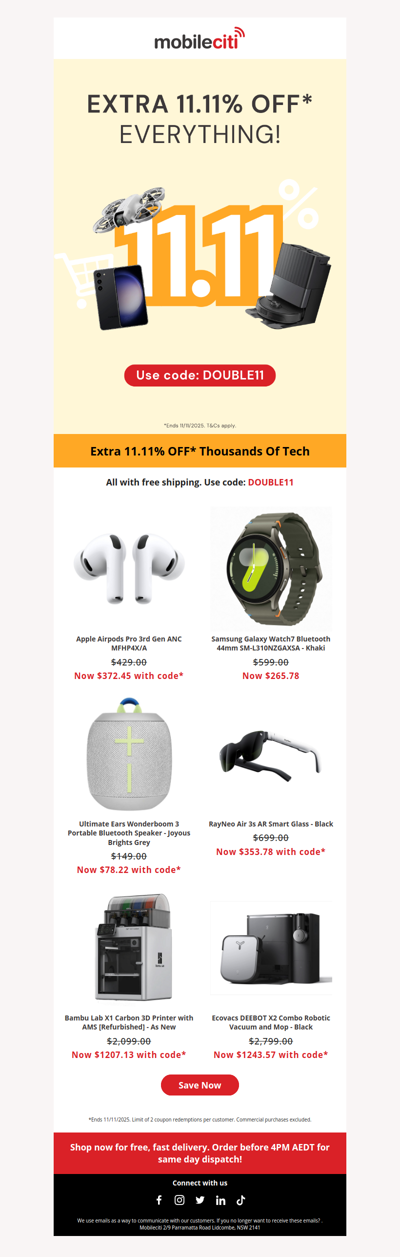 Double 11 Big Sale ON NOW 🎉