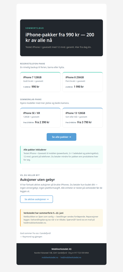 iPhone + gavesett fra 990 kr — 200 kr av alle pakker nå