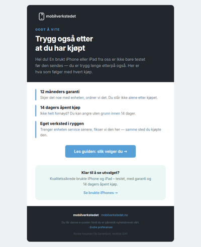 Trygg også etter at du har kjøpt brukt