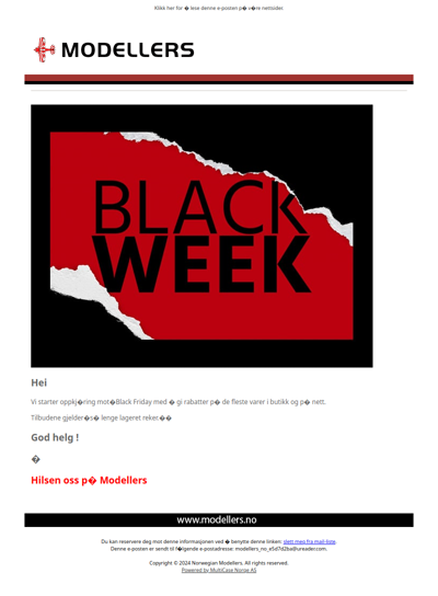 Black Week hos Modellers