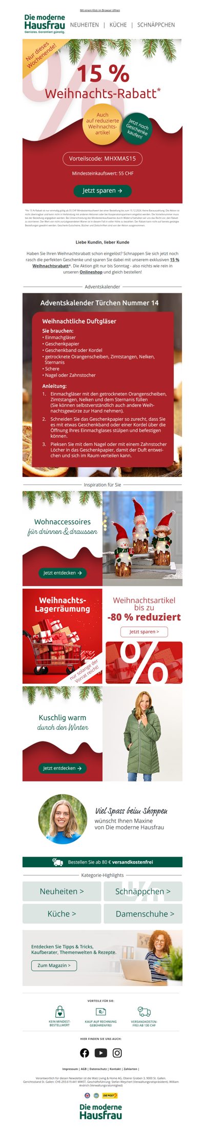 Schon eingelöst? - 15 % Weihnachtsrabatt ✨