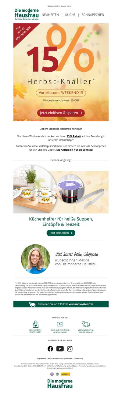 🍂 Herbst-Knaller: 15 % Rabatt 🍂