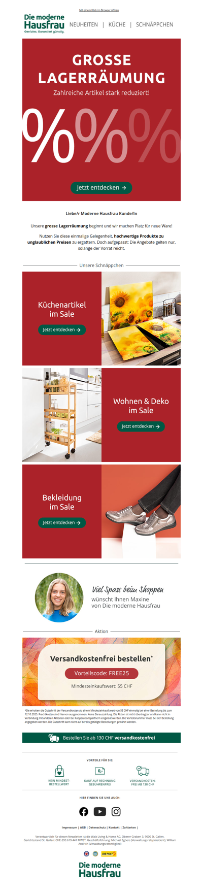 % Grosse Lagerräumung - kleine Preise %