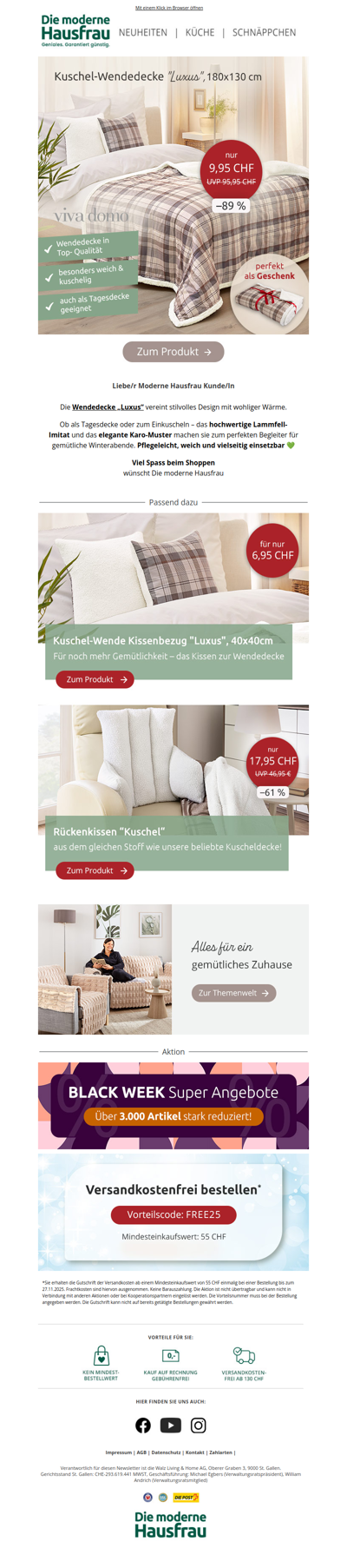 Jetzt 80 % sparen: Unsere beliebte Kuscheldecke!