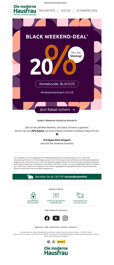 🖤 20 % Rabatt zum Black Friday 🖤