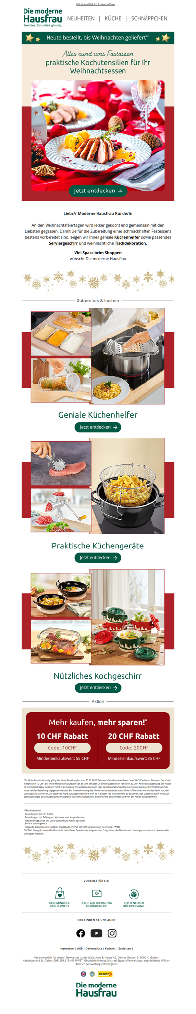 Köstliches Festessen zubereiten und genießen 🎄