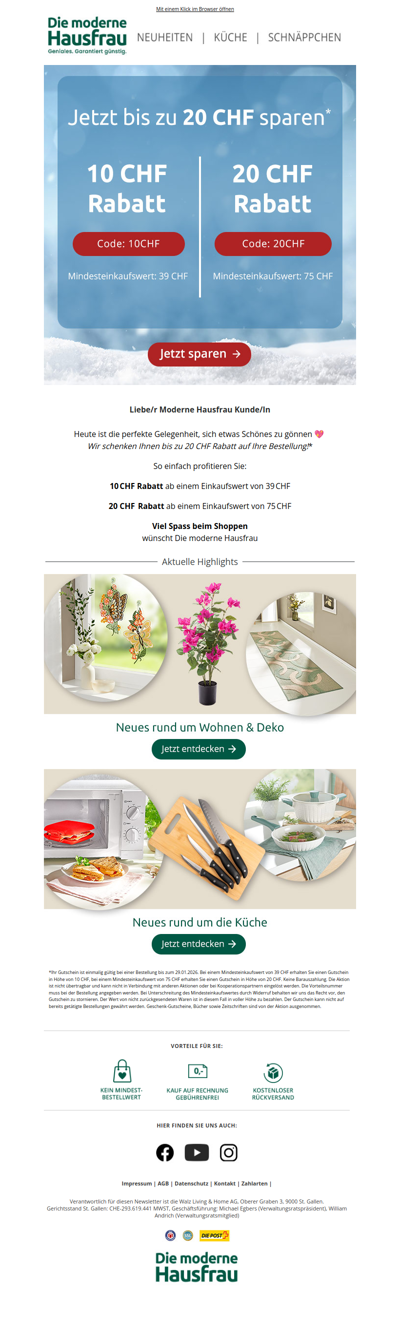 Ab sofort: Bis zu 20 CHF Rabatt sichern! 💖