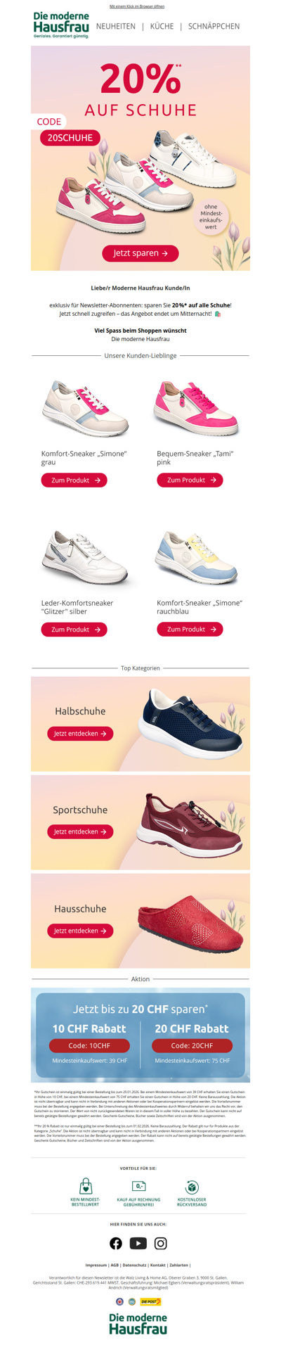 Jetzt sparen: -20 % auf Schuhe! 👟