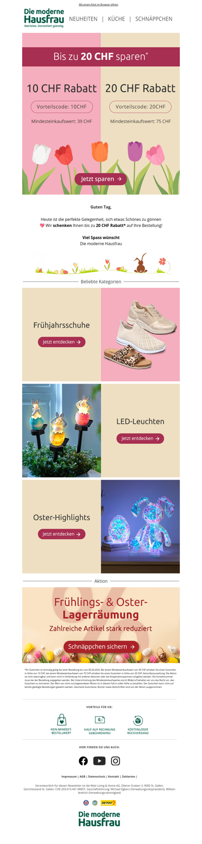 Ab sofort: Bis zu 20 CHF Rabatt sichern! 💖