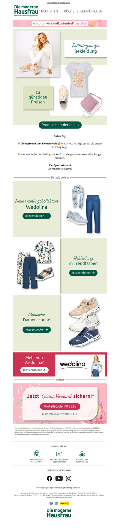 Neue Frühjahrskollektion zum kleinen Preis