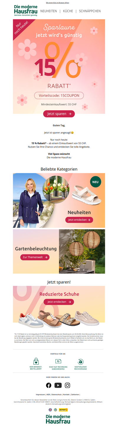 Ihr 15 % Rabatt*wartet 🥳