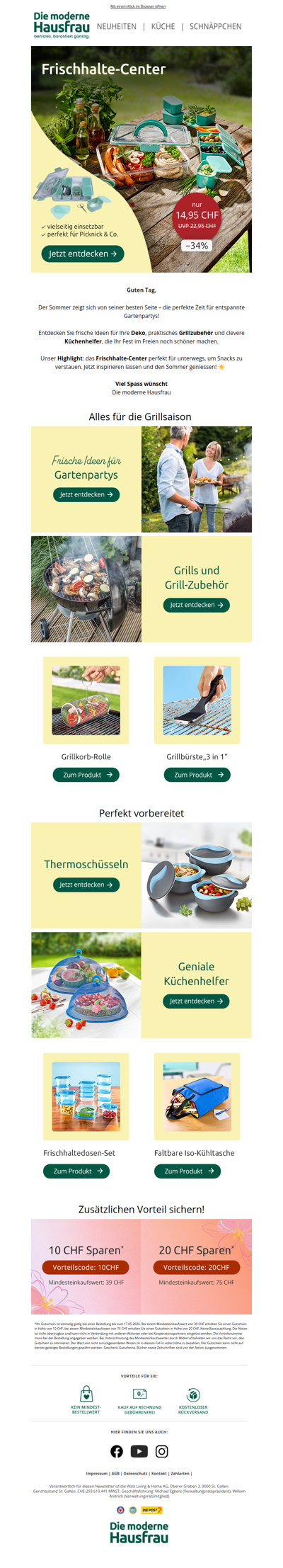 Endlich wieder Grillabende 🔥 Frischhalte-Center im Angebot