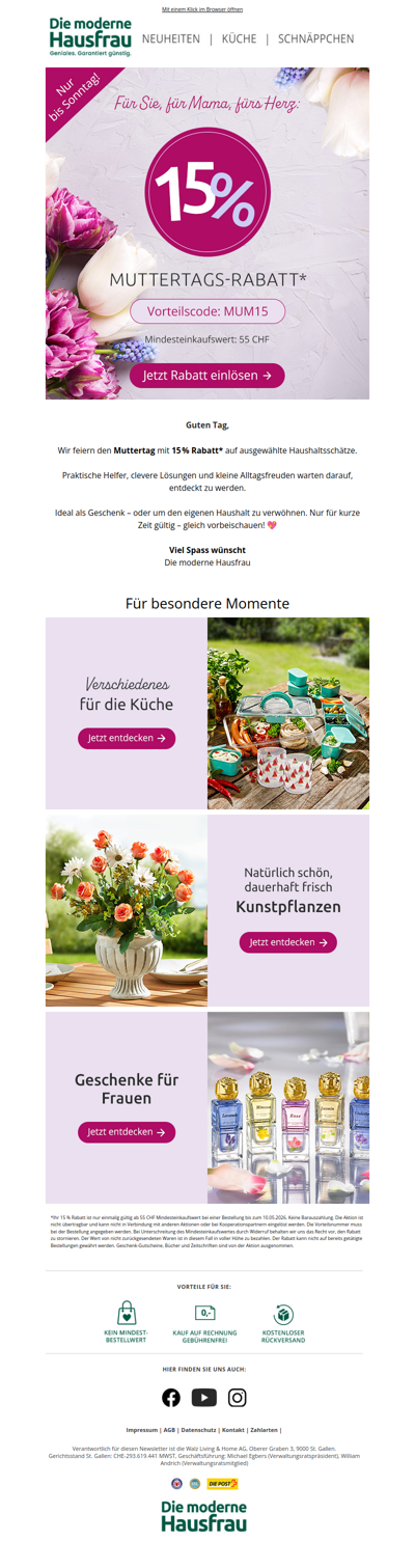 Schon entdeckt? 15% zum Muttertag 🎁