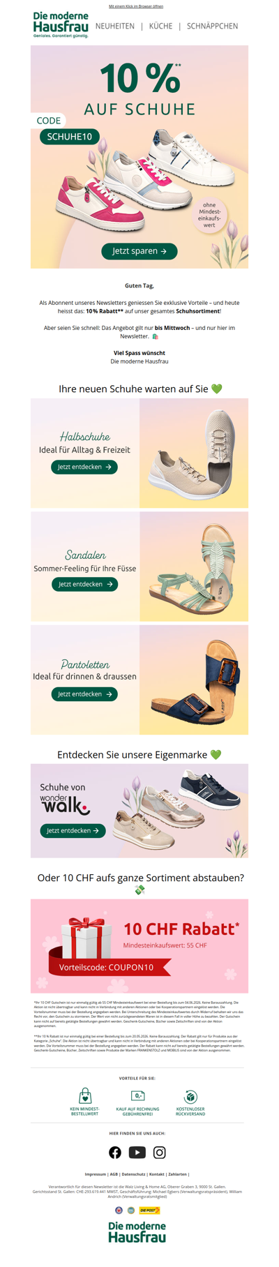 -10 % auf Schuhe! Jetzt sparen 💸