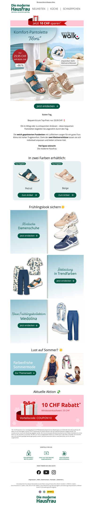 Über 60% reduziert: Komfort-Pantolette für 29,95 CHF🌷