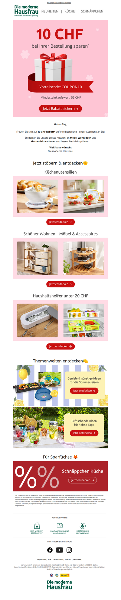 10 CHF geschenkt – jetzt einlösen!
