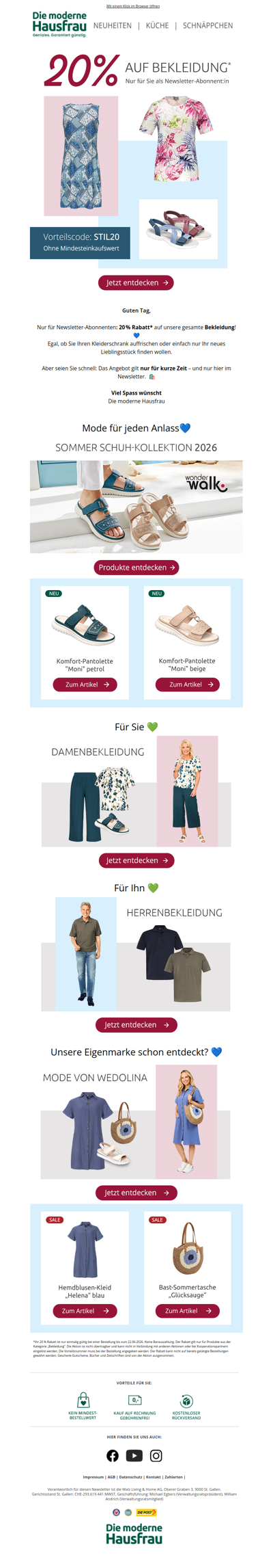 🌸 20 % Rabatt auf Bekleidung 🌸
