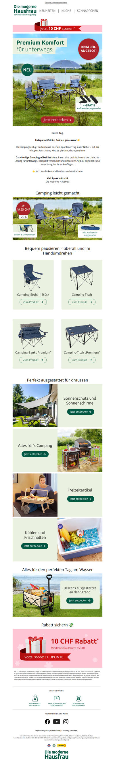 Komfort beim Campen: 4‑teiliges Premium‑Set entdecken