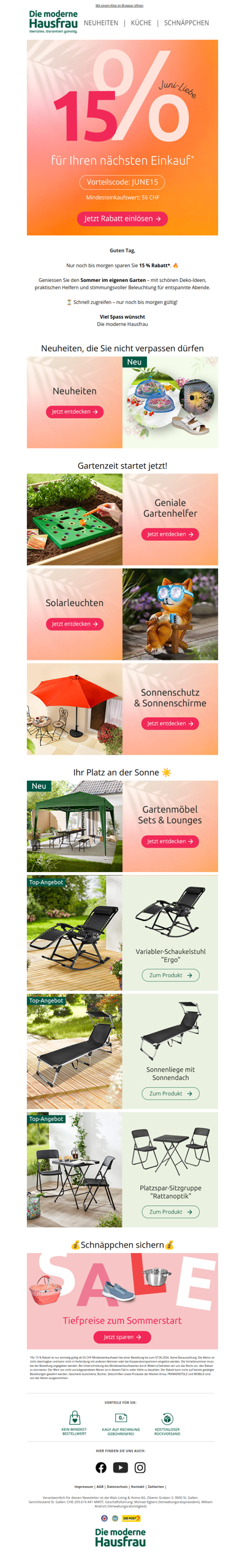 Nur heute & morgen: 15 % sparen 🔥