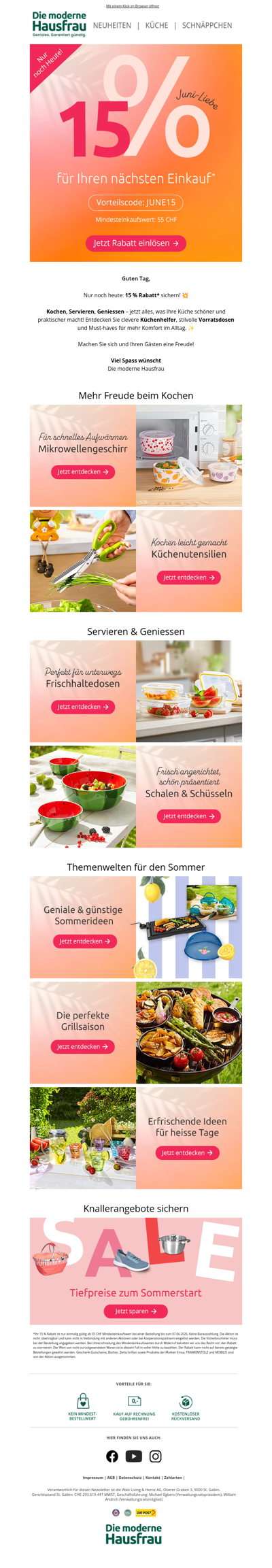 Letzte Chance: Heute 15 % sichern! 💥