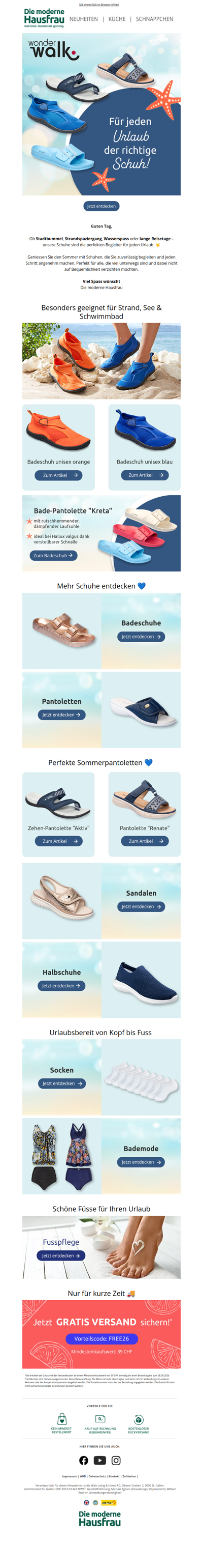 Für jeden Urlaub der richtige Schuh! ☀️