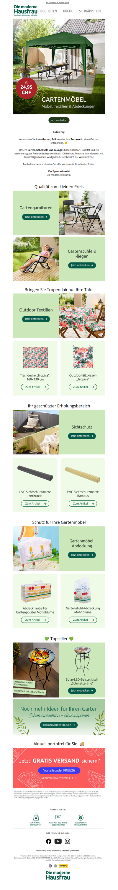 Versandkostenfrei!* Garten-Möbel & mehr 💚