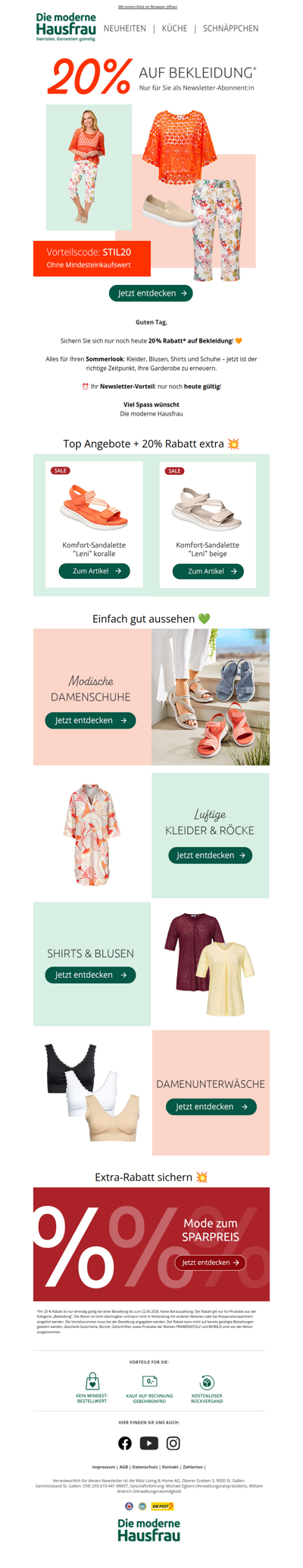 💥 Endspurt: 20% auf Mode 💥