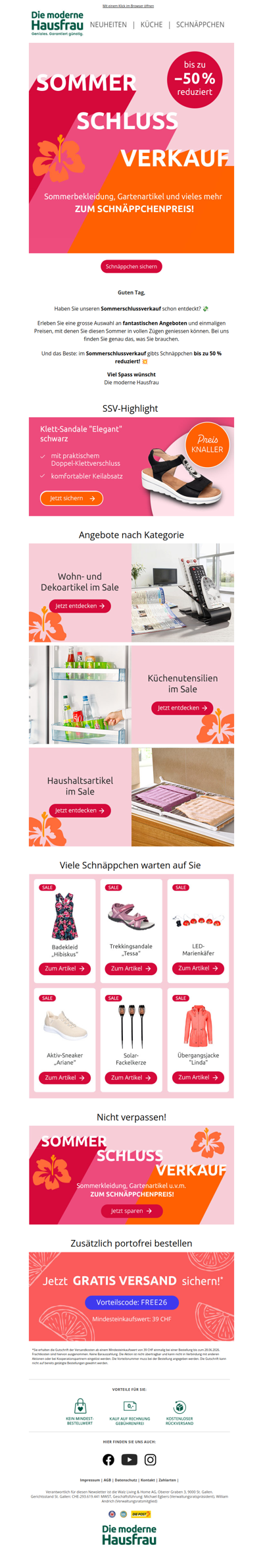💥Sommerschlussverkauf: jetzt bis zu 50 % reduziert! 💥