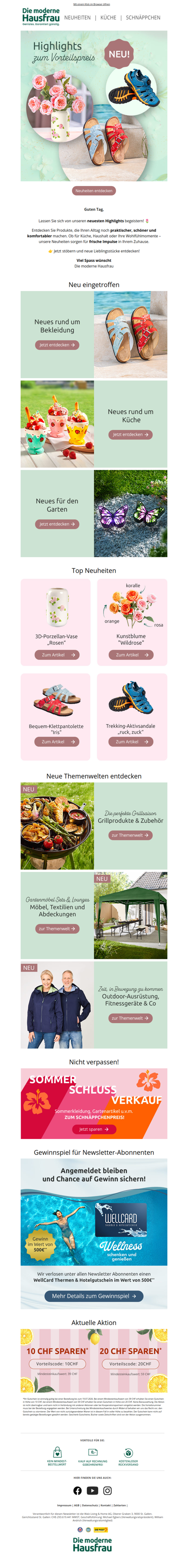 Neuheiten schon ab 9,99h CHF 🌷