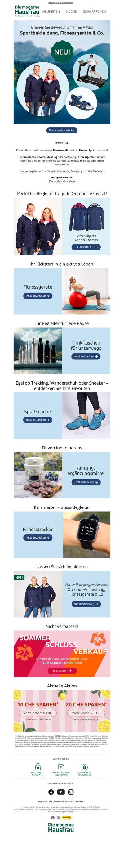 Neue Themenwelt rund um Fitness, Sport und vieles mehr