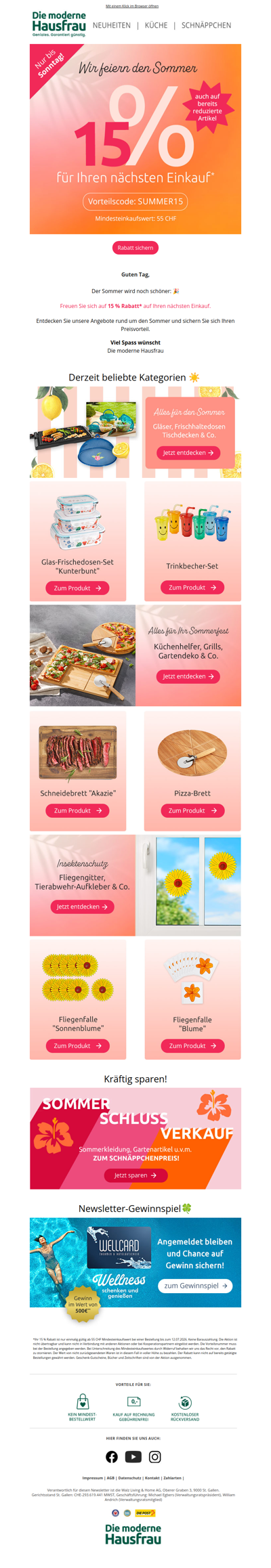 15 % Sommer-Rabatt!🎉