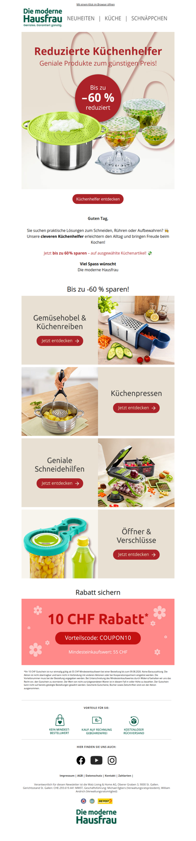 Bis zu 60 % reduziert - Sparen Sie jetzt auf Küchenhelfer!