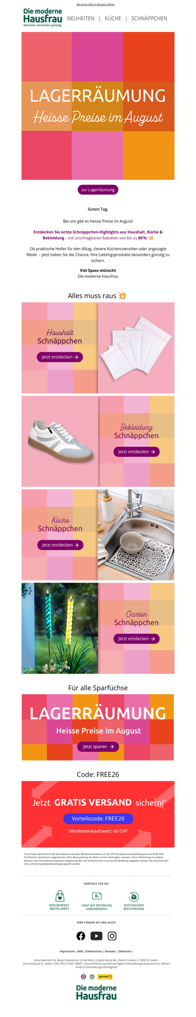 Nicht verpassen: grosse Lagerräumung 💥