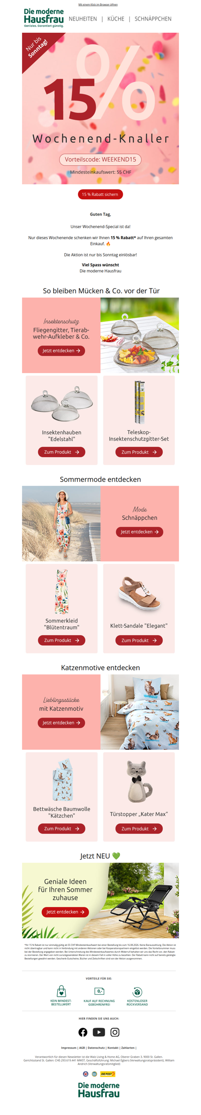 🔥 Wochenend-Knaller: 15 % Rabatt für Sie! 🔥