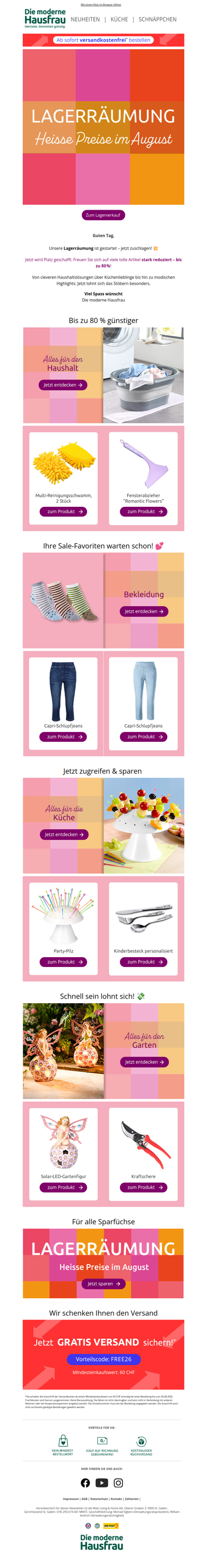 Grosse Lagerräumung gestartet! 💸