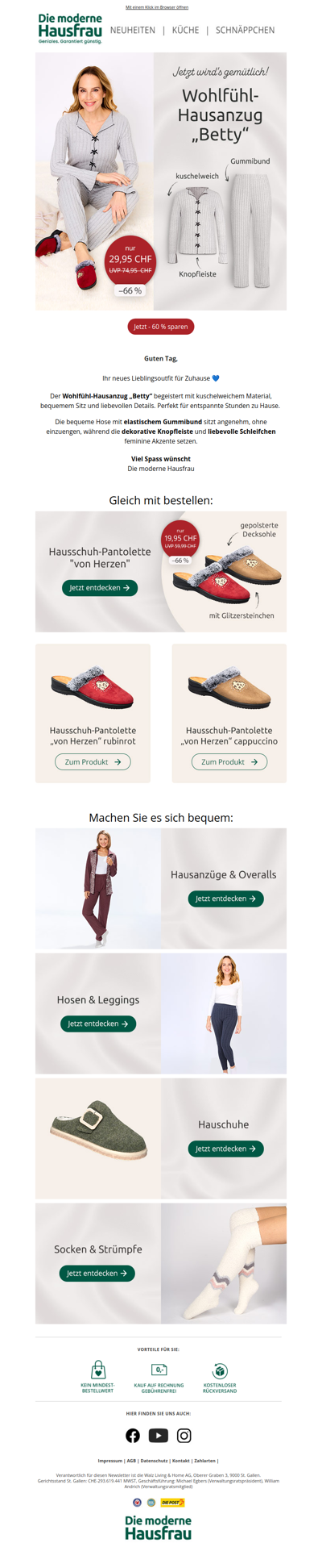 Ein Hausanzug, den Sie am liebsten gar nicht mehr ausziehen möchten