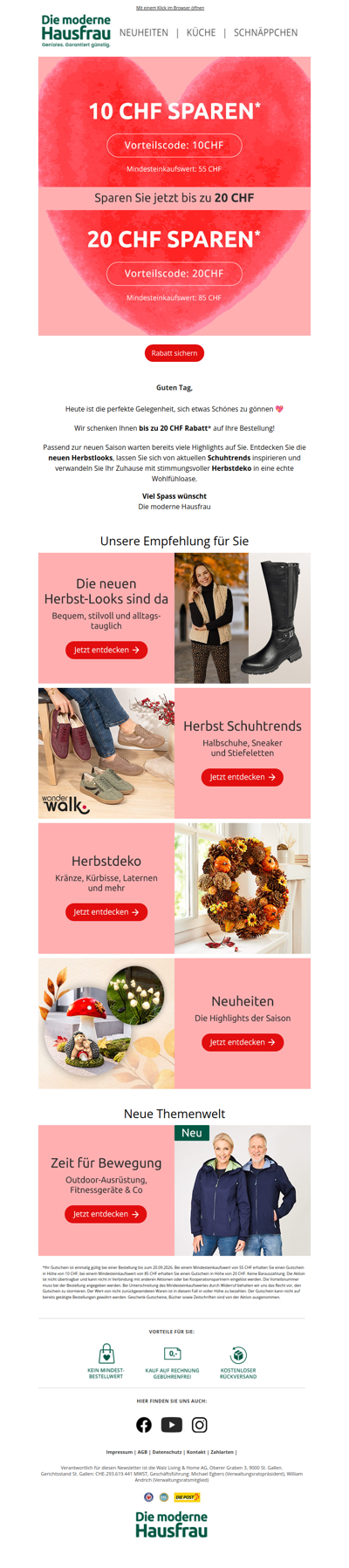 Ab sofort: Bis zu 20 CHF Rabatt sichern! 💖