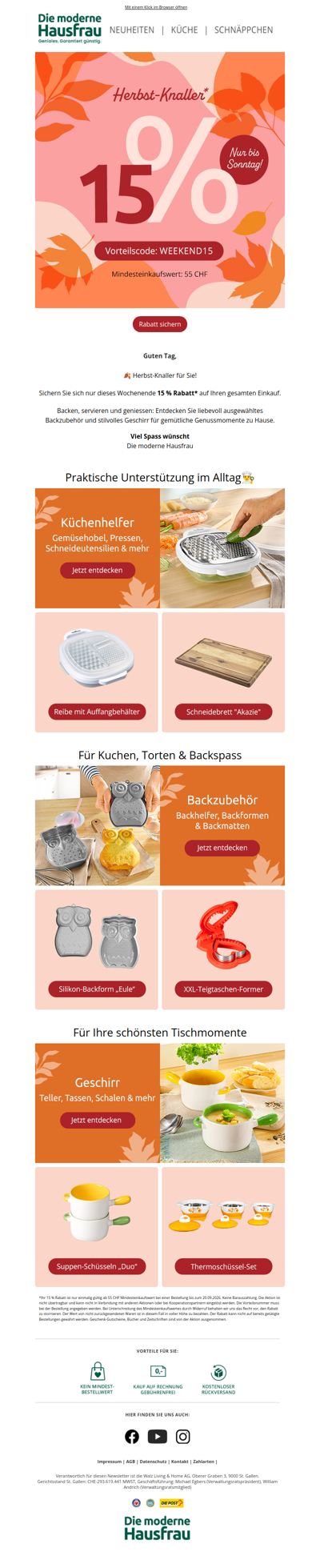 🍂 Herbst-Knaller: 15 % Rabatt 🍂