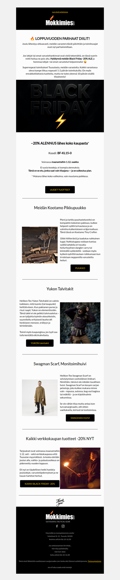 Nyt joululahjat -20% alennuksella 🎄