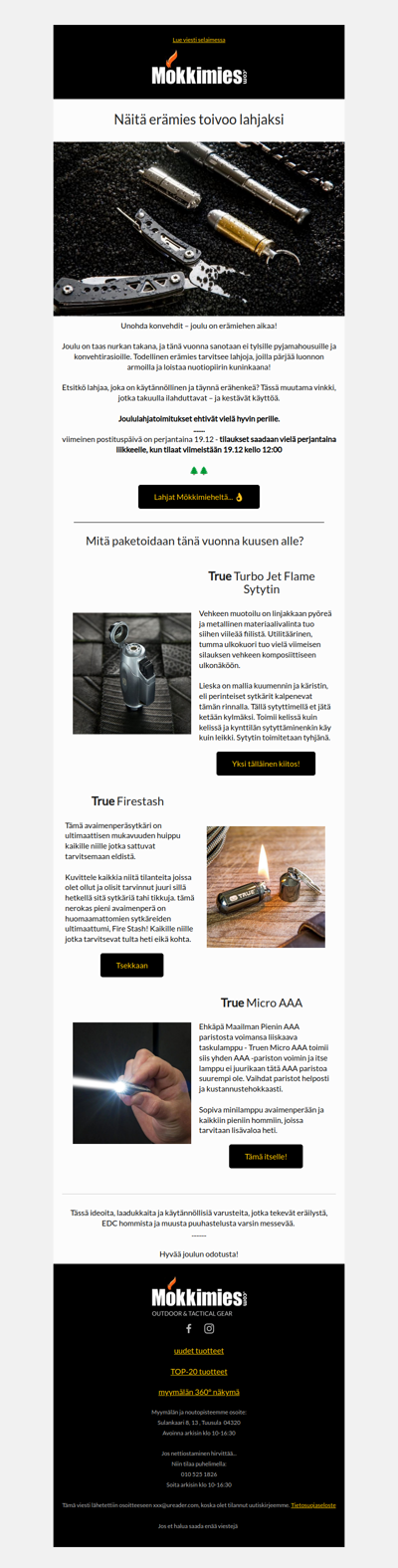 Pienet mutta varmat joululahjat