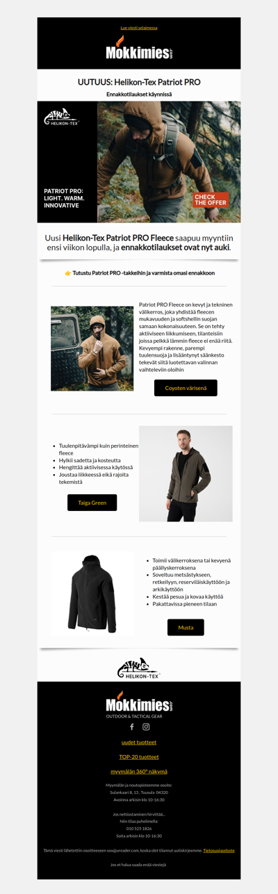 Helikon-Tex Patriot PRO tulossa 🔥