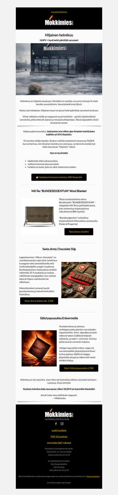 Hiljainen helmikuu 🥱