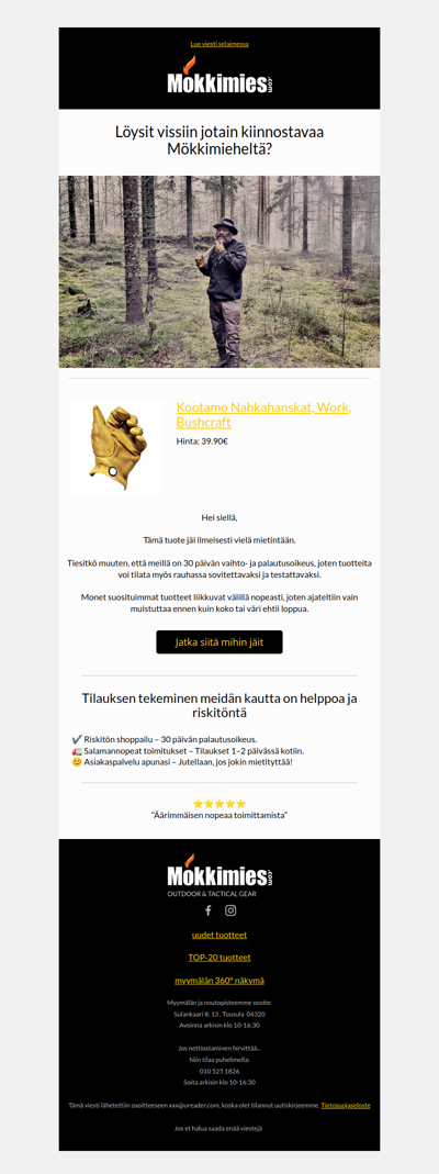 Näitkö jotain josta pidit?