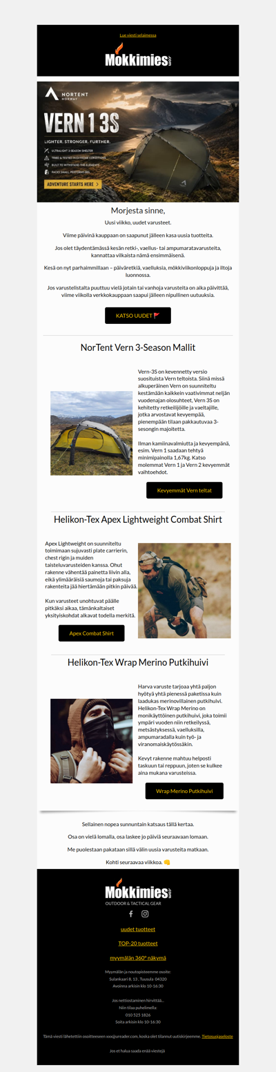 🌲 Heinäkuun uudet tulokkaat