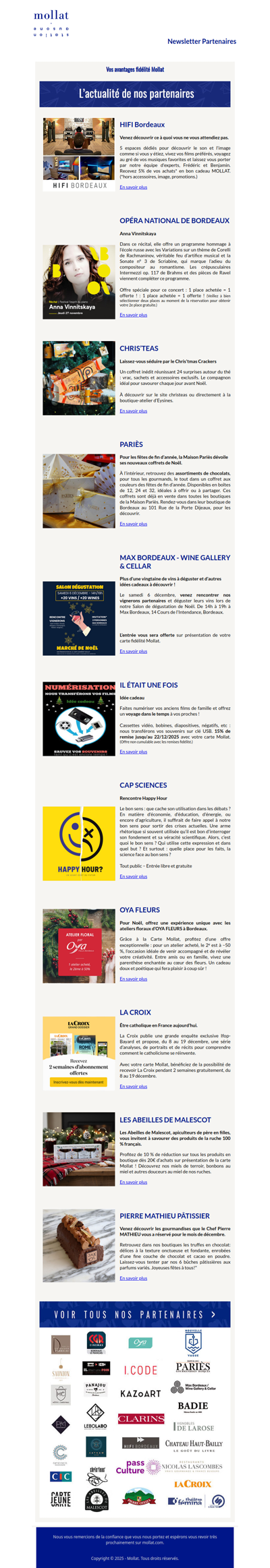 Newsletter Partenaires de novembre