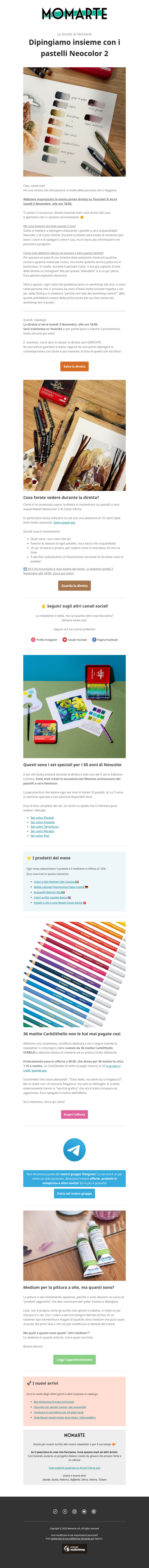 La nostra prima diretta! Dipingi con noi?