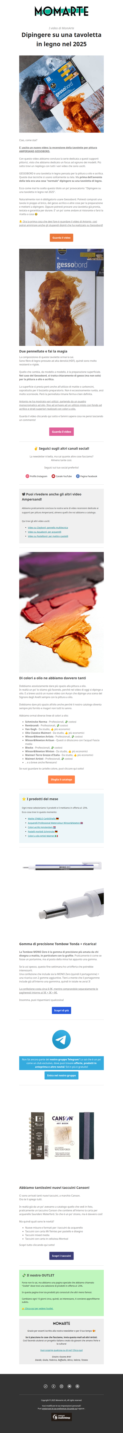 GESSOBORD: per olio, ma non è una tela