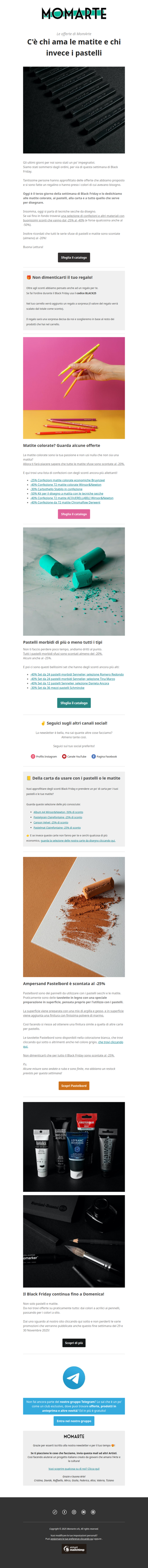 😱 Black Friday: matite e pastelli in sconto