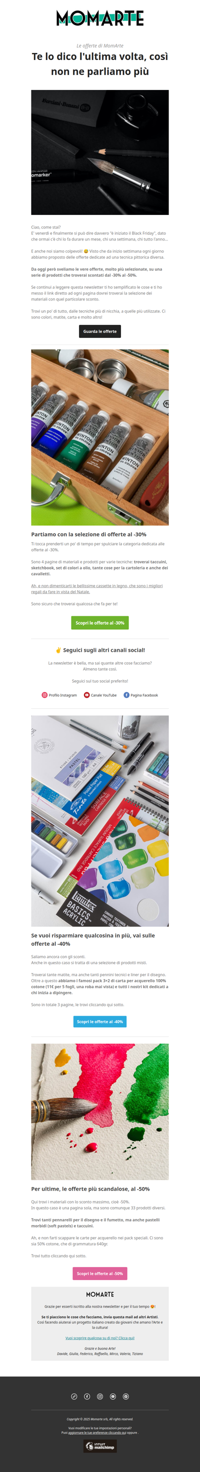 L'ennesima mail Black Friday, ma più bella